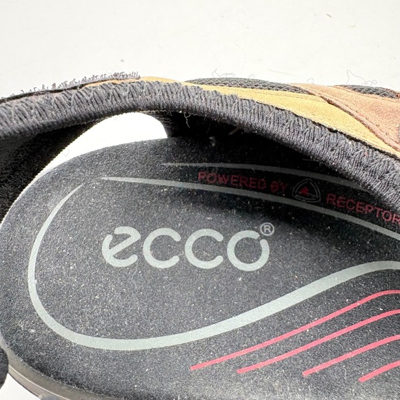 ECCO Yucatan Womens Brown Black Nubuck Leather Sport Hiking Sandals Size 40 - Picture 7 of 9